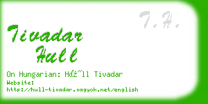 tivadar hull business card